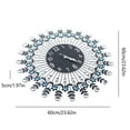 thumbnail image 2 of 60cm Round Crystal Wall Clock Luminous Needle with Silencer Quartz Movement, 2 of 20