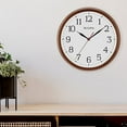thumbnail image 5 of Bulova Clocks C4899 Clarity 12 Inch Diameter Analog Wall Clock, Warm Walnut, 5 of 5