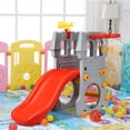 thumbnail image 2 of Tobogán con Castillo Costway para Niños con Aro de Baloncesto y Telescopio, 2 of 5