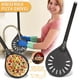 thumbnail image 2 of ¡Gran oferta! Pala negra para Pizza de 7 pulgadas para el hogar, pala de transferencia con tapa para horno con orificio de película dura de ánodo perforador, 2 of 6