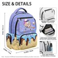 thumbnail image 5 of FUIALDOLG Ice Cream Cartoon Baseball Multi-pocket Bookbag with Ultra-Soft, Lightweight Multi Pocket 17 Inch School Bags for Travel Elementary, 5 of 7