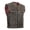 Brown, variant on Men's Leather Motorcycle Vest – Club Style Biker Vest with Breathable Panels and Multiple Pockets