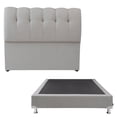 thumbnail image 1 of Box Base Cama Individual + Cabecera Nube Gris Dicasa Quantum, 1 of 8