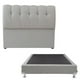 thumbnail image 1 of Box Base Cama Matrimonial DICASA Cabecera Nube Gris Claro, 1 of 8