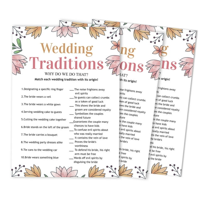 Inkdotpot FloralWhy Do We Do That 50-Pack Bridal Wedding ShowerGameBachelorette Party ActivityGameCards