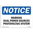 thumbnail image 1 of SignMission OS-NS-D-710-L-18910 Panneau de Signalisation OSHA - Avertissement Double Panneau du Système Photovoltaïque de Sources d'Énergie, 1 of 1
