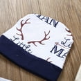 thumbnail image 2 of 3PCs Newborn Baby Boy Clothes Mommy's Other Man Sayings Romper Deer Pants Hats Clothing Outfit, 2 of 6