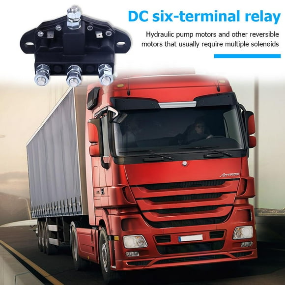 Peggybuy 6 Post Relay Winch Motor Reversing Solenoid Switch for Construction Truck