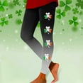 thumbnail image 2 of Mepaouo St. Patrick's Day Tights Women Shamrock Leggings High Waist Yoga Pants Trousers Sizes S-2X, 2 of 5