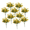 thumbnail image 4 of 10 ramos de flores artificiales para exteriores, adornos florales resistentes para bodas Amarillo, 4 of 9