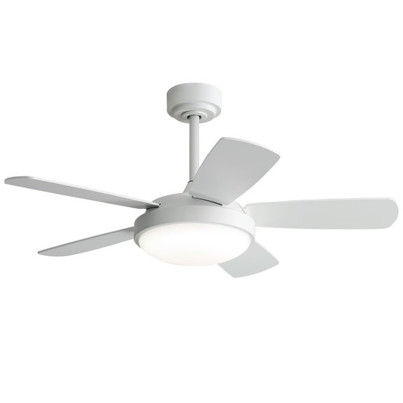 Sofucor Ceiling Fan 42 inch 5 Blade Modern Ceiling Fan With Light and Remote Control，White