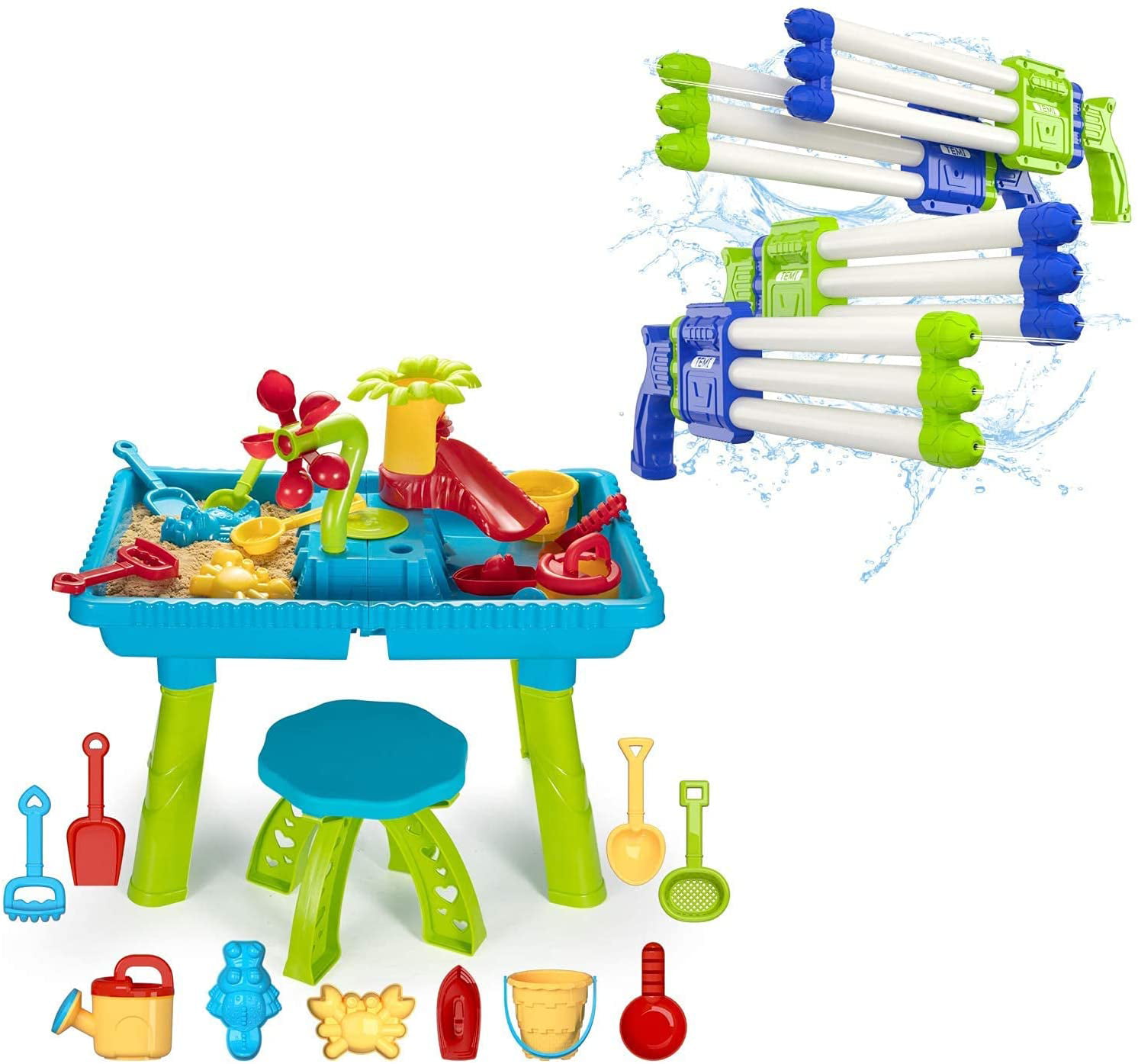 abeec Sand & Water Table Toddler Toys Outdoor Play with Beach Toy Accessories