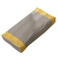 thumbnail image 1 of Almohada Zulema de textura suave 25x48 cm Cuadrícula gris y amarilla, 1 of 8