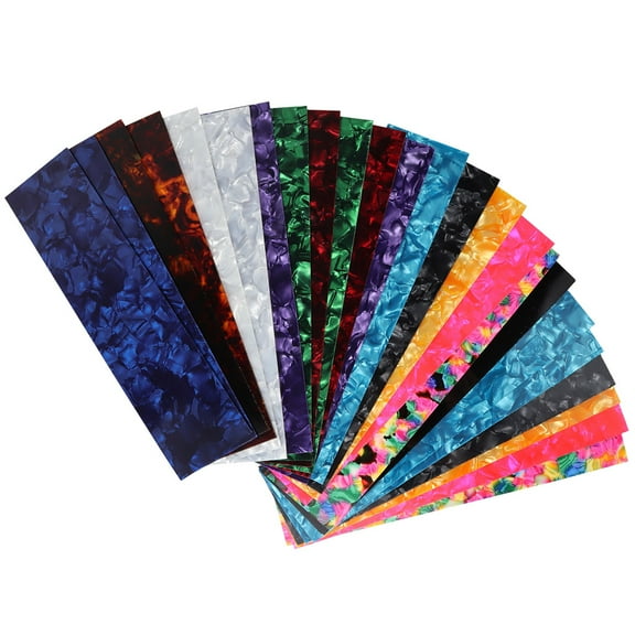 Necvior Celluloid Guitar Pick Punch Sheets, Mixed Variety Strips for Making Guitar Picks
