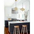 thumbnail image 5 of Claxy 14" Gold Star Pendant Light with Seeded Glass Shade, 5 of 9