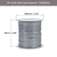 thumbnail image 2 of Unique Bargains Beading Thread Bracelet Weave Bead Craft Cord 2mm 78M/Roll (85-Yards) Decorative String, Silver Tone, 2 of 7