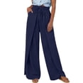 thumbnail image 4 of Cutuoiiu Plus Size Womens Loose Fit Casual Trousers with Side Slits and Pockets for Vacation and Daily Wear Gifts, 4 of 9