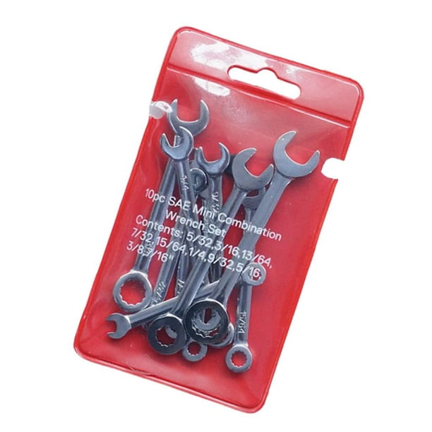10 Pieces Steel Combination Spanner Wrench Set Flexible Head