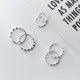 thumbnail image 1 of Pendientes de plata S925 con hebilla de oreja torcida, creativos y sencillos, a la moda, dulces y elegantes para mujer, 1 of 4