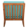 thumbnail image 5 of SAFAVIEH Vernon Outdoor Patio Rocking Chair, Natural/Aqua, 5 of 11
