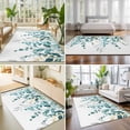 thumbnail image 4 of Area Rugs 4'x6'. Teal Eucalyptus Carpet Runner Indoor Outdoor Rugs Home Decor Aesthetic, Watercolor Spring Weeping Botanical Non Slip Mats Washable Accent Rug for Living Room Bedroom, 4 of 8