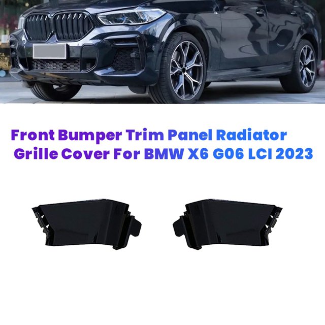 1 Par de Molduras para Parachoques Delantero de Coche, Cubierta de Rejilla del Radiador para X6 G06 2023 51115A370D5 51115A370D6 Izquierda + Derecha