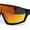 Black Red - Orange Mirror, variant on Boys Child Size Mirror Lens Wrap Shield Sport Plastic Sunglasses Black Purple - Purple Mirror