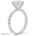 thumbnail image 5 of 2 ct Brilliant Round Cut Genuine Cultured Diamond VS1-VS2 I-J 14K White Gold Solitaire Promise Wedding Statement Engagement Designer Ring size 3.5, 5 of 7