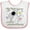 White and Pink, variant on Inktastic My Nana Loves Me Boys or Girls Baby Bib