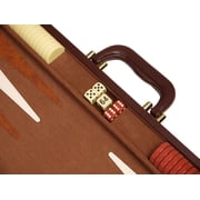 Middleton Games 18-inch Deluxe Backgammon Set - Medium - Brown