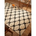 thumbnail image 4 of HAND KNOTTED SUMAK JUTE ECO-FRIENDLY AREA RUGS - 4'x6', Rectangle Shape, Beige Black Color, Geometric Pattern, High Pile, Natural Fiber, Outdoor Indoor Handmade Area Rugs for Living Room (J00079), 4 of 12