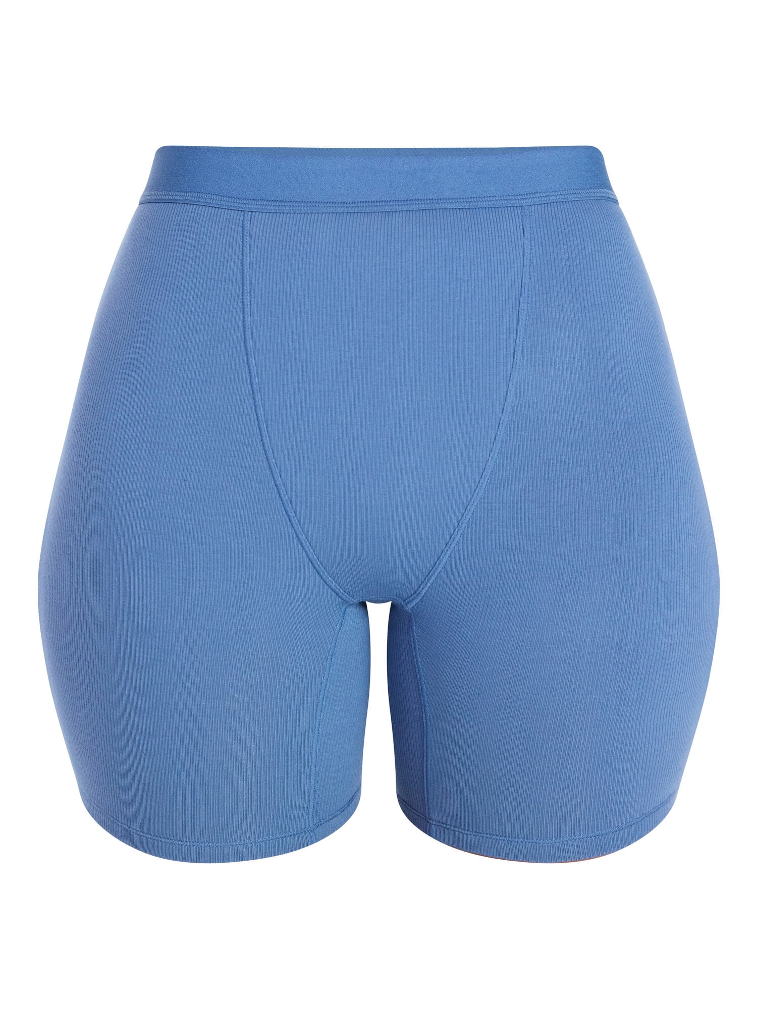 No Boundaries Cotton Stretch Ribbed Boxer Short Panties, Women's XS-XXXL