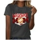 thumbnail image 1 of Blusa informal de manga corta con cuello redondo y estampado suelto de verano para mujer con estilo OAVQHLG3B Store  lin121212, 1 of 4