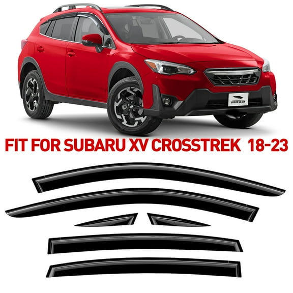 Voron Glass Tape-on Extra Durable Rain Guards for Subaru XV Crosstrek 2018-2024, Window Deflectors, Vent Window Visors, 6 Pieces - 100489