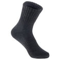 thumbnail image 3 of Unisex Children Boy's Girl's 3 Pairs Low Crew Cushioned Sports Socks Solid JH0105 L 12Y-15Y (Black, Grey, White), 3 of 4
