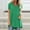 Green, variant on Women's Summer Solid V Neck Loose Short Sleeve Tops T-shirt Blouse