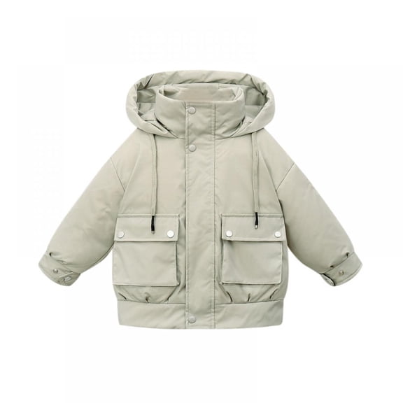 Toddler Winter Down Coat Baby Boy Girl Fleece Jacket Kid Girl Light Puffer Jacket Outwear Clothes 4-8 Years