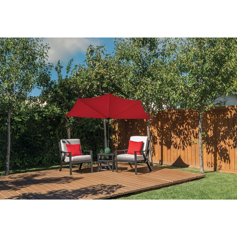 blue patio umbrella near me HOMLUX 10' Patio Umbrella in Dark Blue