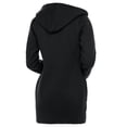 thumbnail image 2 of Notus Women’s Cozy Long Fleece Tunic Zip-Up Hoodie Sweatshirt with Pockets Casual Hoodie Jacket Black XL, 2 of 3