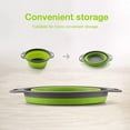 thumbnail image 3 of Coladores plegables de 2 piezas con asas con asas extensibles perfectos para escurrir pasta, verduras, frutas, colador de pasta, colador de fideos, colador de cocina, 3 of 5