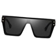 thumbnail image 2 of Gafas de sol cuadradas tamaño Gafas de sol de moda pna UV400 para mujeres y hombres Negro Baoblaze Gafas de sol cuadradas de gran tamaño, 2 of 8