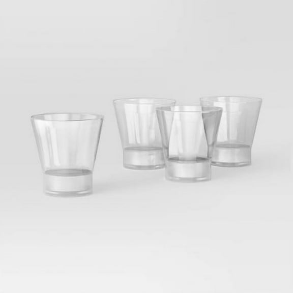 4pk Entertaining Martini Short Cocktail Glass Set - Dishwasher-Safe, Clear Glass, 10.5oz Capacity, Set of 4