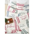 thumbnail image 2 of Morgan Red Striped " Fa La La" 100% Cotton Christmas Accent Throw Pillow 14" x 22", 2 of 6