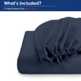 thumbnail image 2 of Flex Head King Fitted Sheet for Adjustable Bed - 34” Split from Top, 600 Thread Count Egyptian Cotton, Sateen Weave, 16” Deep Pocket for Sleep Number Bed, Soft & Breathable (Navy Blue), 2 of 8