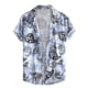 thumbnail image 1 of Camisa Hombre Camisa de manga corta hawaiana holgada deportiva casual de moda para hombre (Light Blue, L), 1 of 7