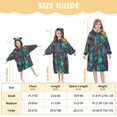 thumbnail image 4 of FORMRS Wearable Blanket Hoodie with Sleeves for Kids Cozy Flannel Sweatshirt, Stained Glass Pattern, 4 of 7