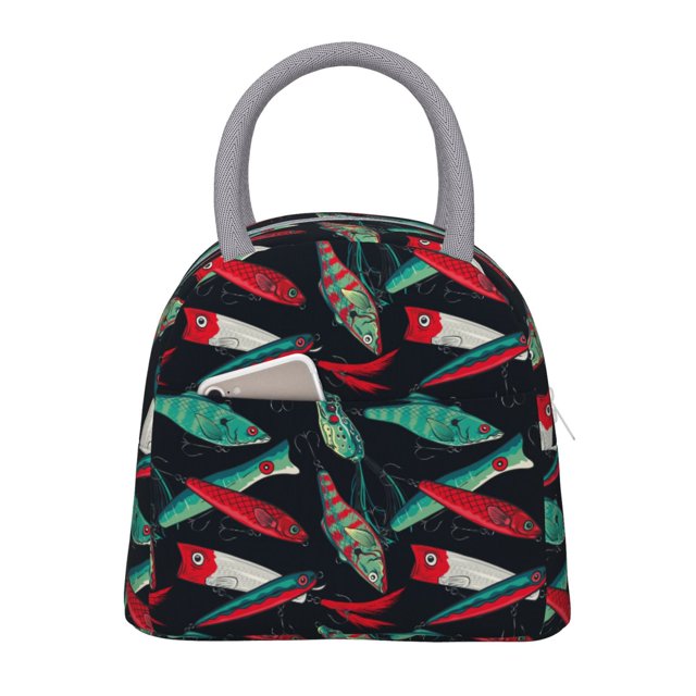 Easygdp Fishing Lure Bolsa de Almuerzo Insulada Grande, Forro de Aluminio, Diseño Espacioso, a Prueba de Fugas, Ideal para Trabajo, Picnics, Viajes y Actividades al Aire Libre