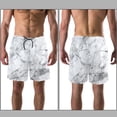 thumbnail image 3 of luoweisi Men's Beach Shorts Quick Dry Swim Trunks with Mesh Lining Marble Texture S, 3 of 5
