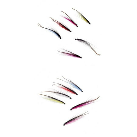 Pitycbo 12Pcs Artificial Feather Sea Trout Tube Fly Tube Salmon
