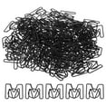 thumbnail image 1 of Unique Bargains Paper Clip, Coated Letter M Shape Alphabet Clips, Black, 100 Count, 1 of 6